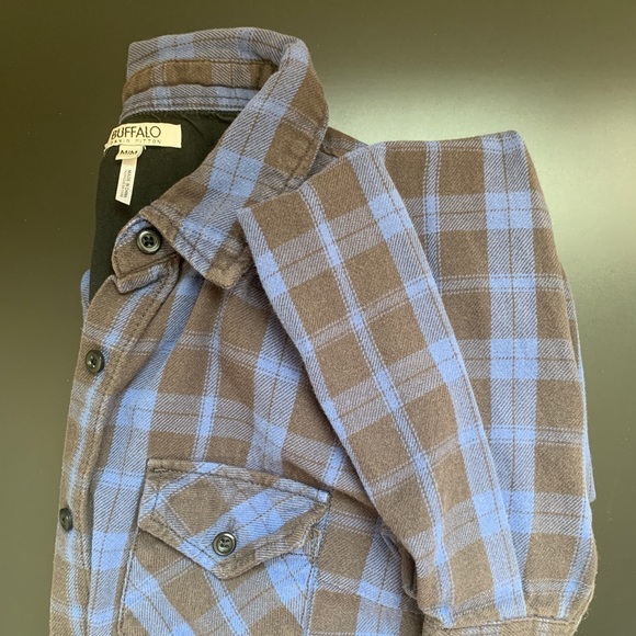 Blue & Black Faded Checkered Shirt - Picture 4 of 4